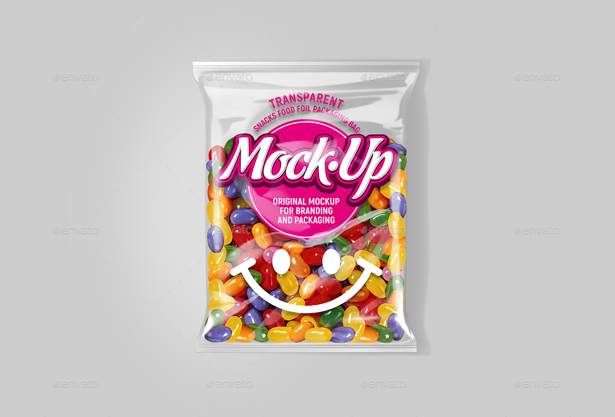 Transparent Foil Pouch Packaging MockUp by tirapir GraphicRiver